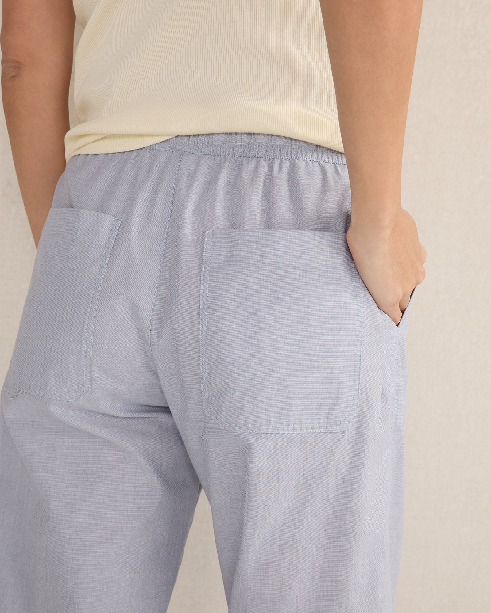 Organic Cotton Poplin Straight Leg Pants