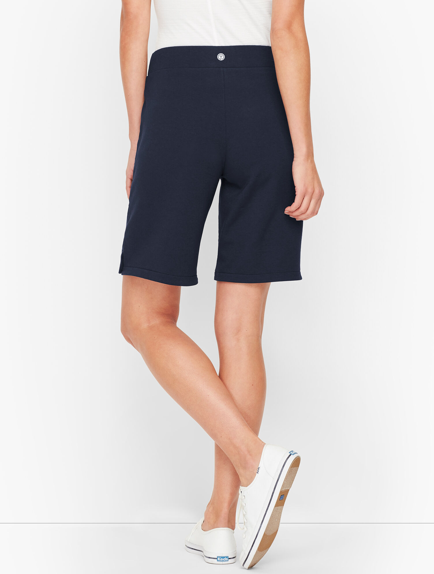 Wrap Side Hem Terry Shorts
