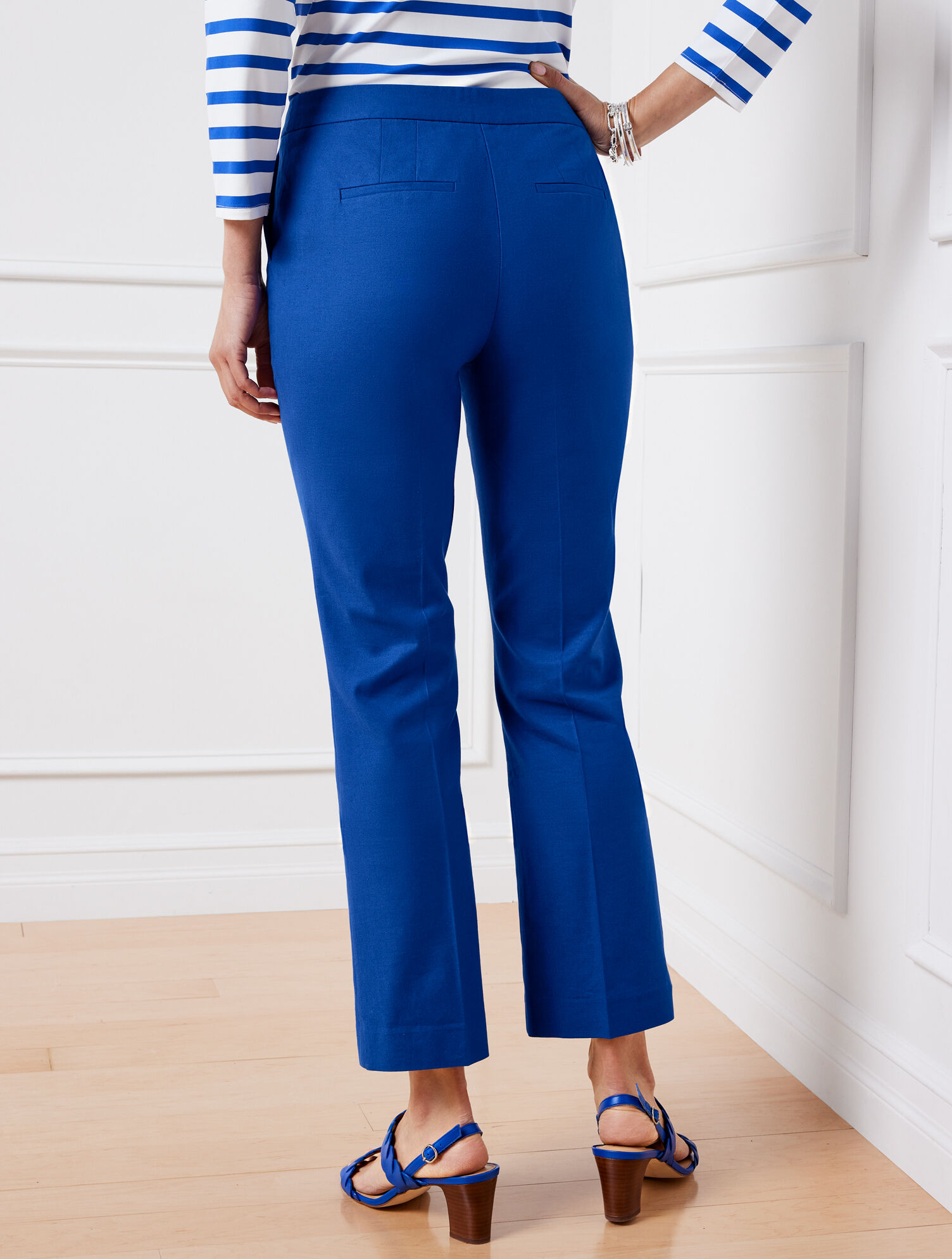 Linen Demi Boot Pants Talbots