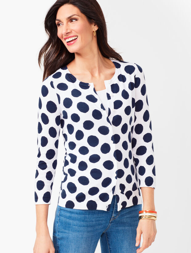 Charming Cardigan - Painterly Dot 