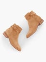 Tish Bow Ankle Boots - Suede