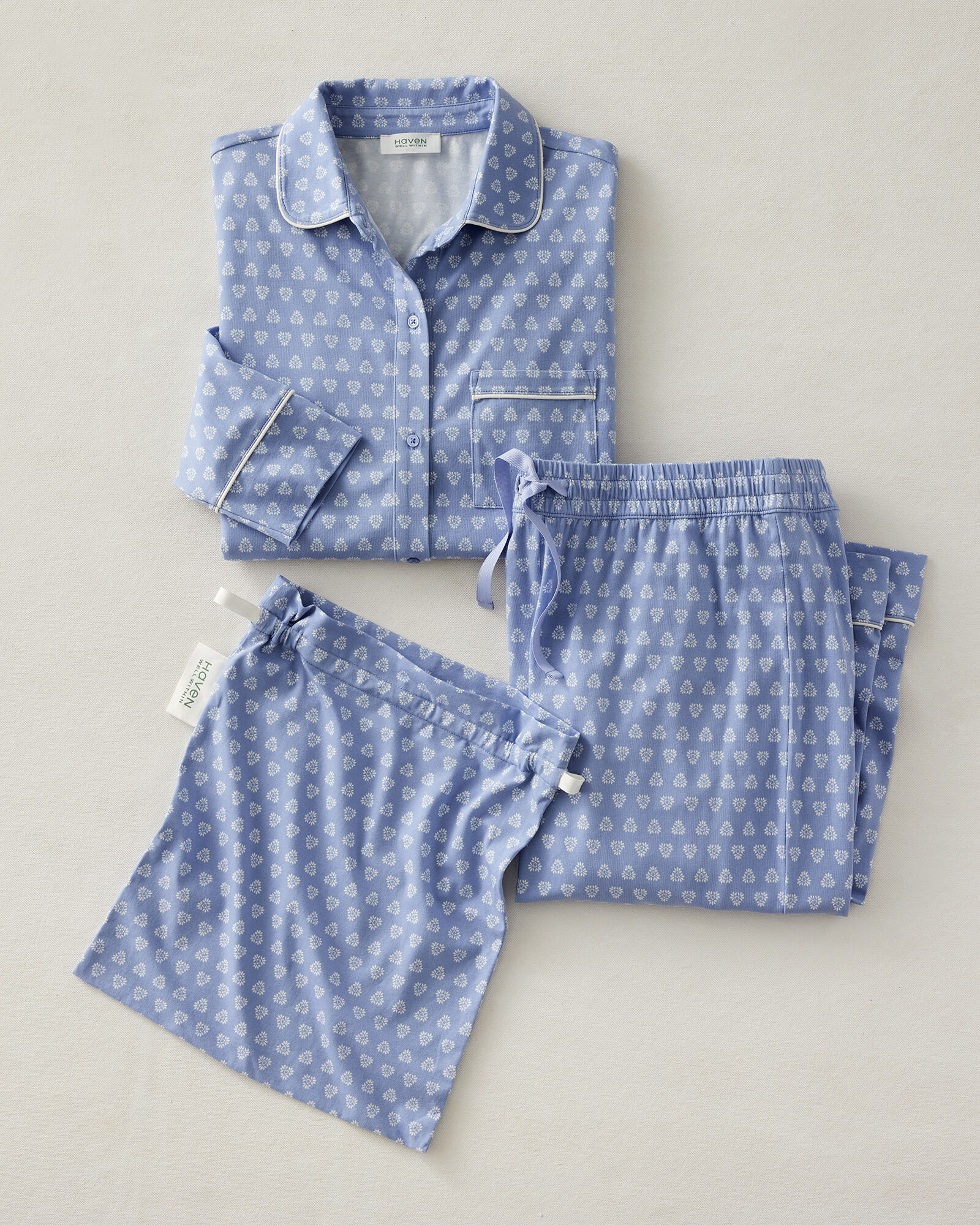 Organic Cotton Jersey Foulard Sleep Set