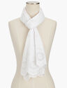 Embroidered Eyelet Scarf