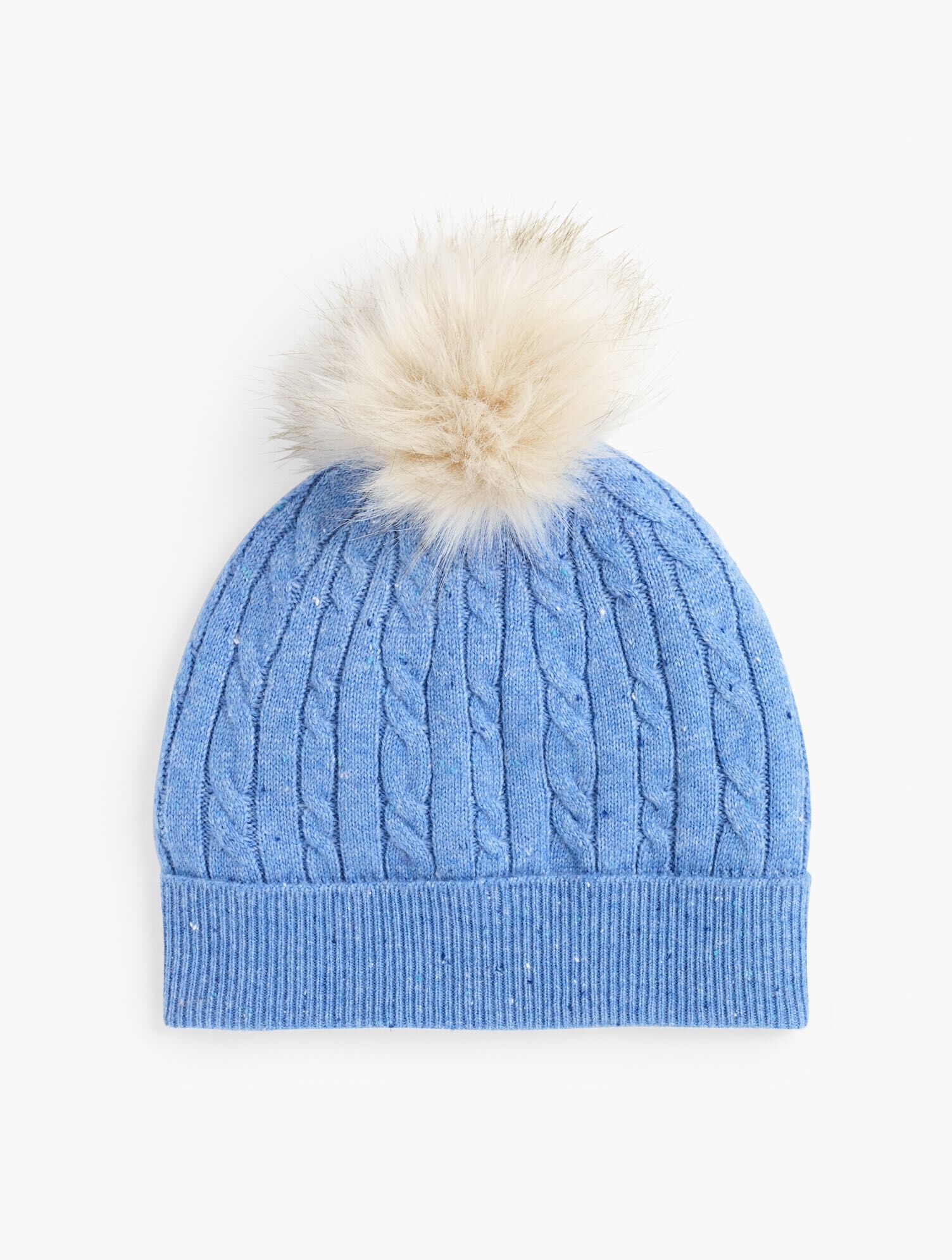 Supersoft Cableknit Pom Pom Hat - Tweed