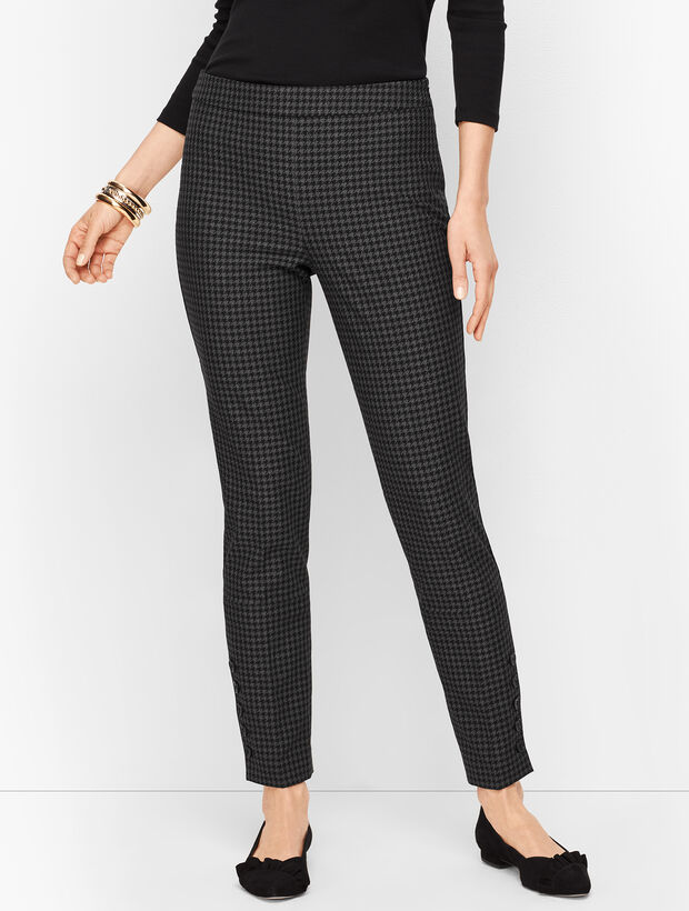 Talbots Chatham Button-Hem Ankle Pants - Houndstooth