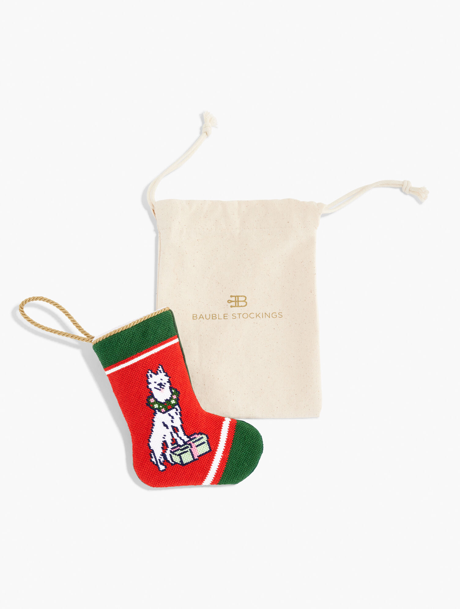 Bauble Stockings&reg; for Talbots Dog
