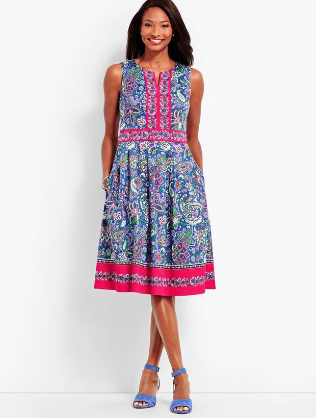 Paisley Fit &amp; Flare Dress