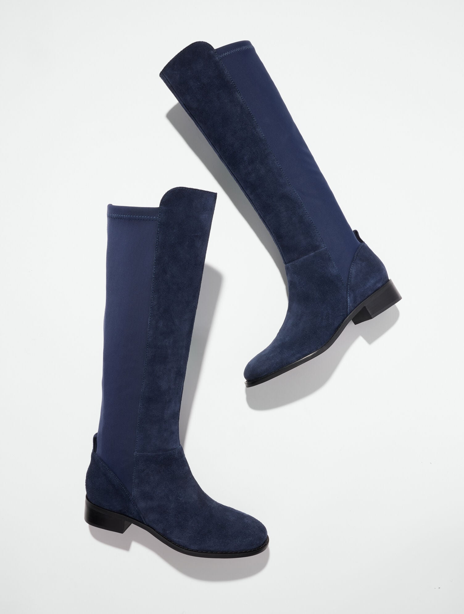 Tish Stretch Suede Tall Boots