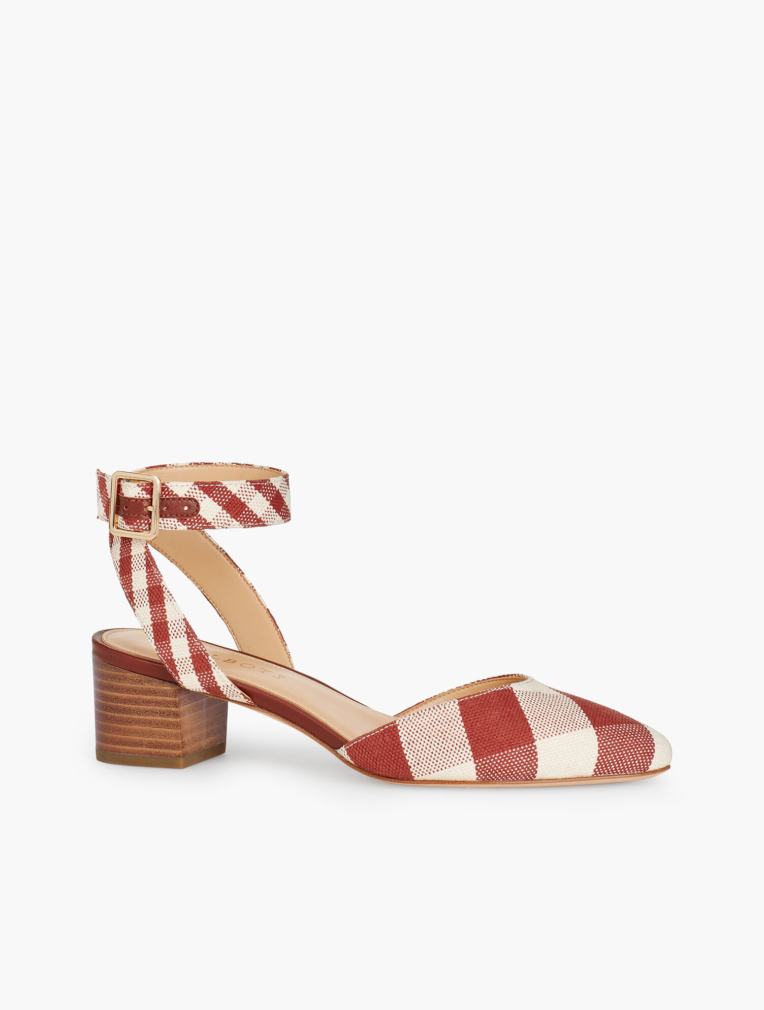 Laney Ankle Strap Heels - Gingham