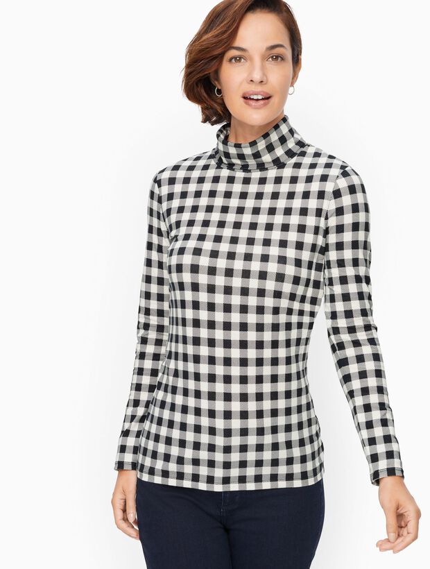 Cotton Turtleneck - Gingham