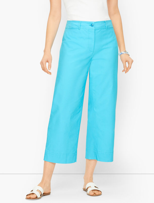 cropped wide leg chinos