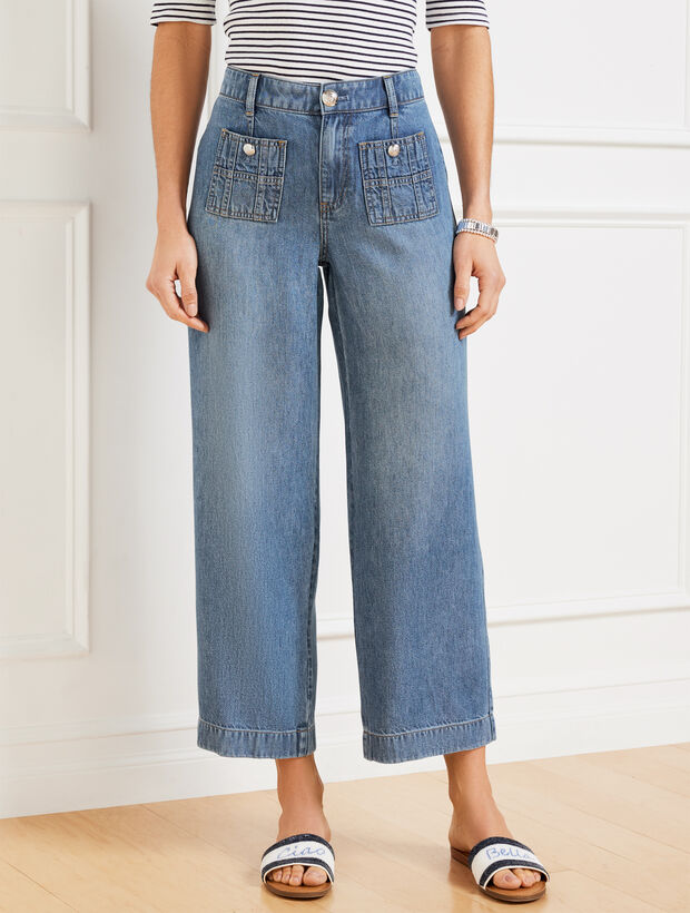 Elora Washed Patch Loose Jeans