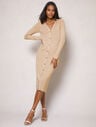 Button Front Ribbed Sweater Dress | Talbots Button Front Ribbed Sweater Dress | Talbots