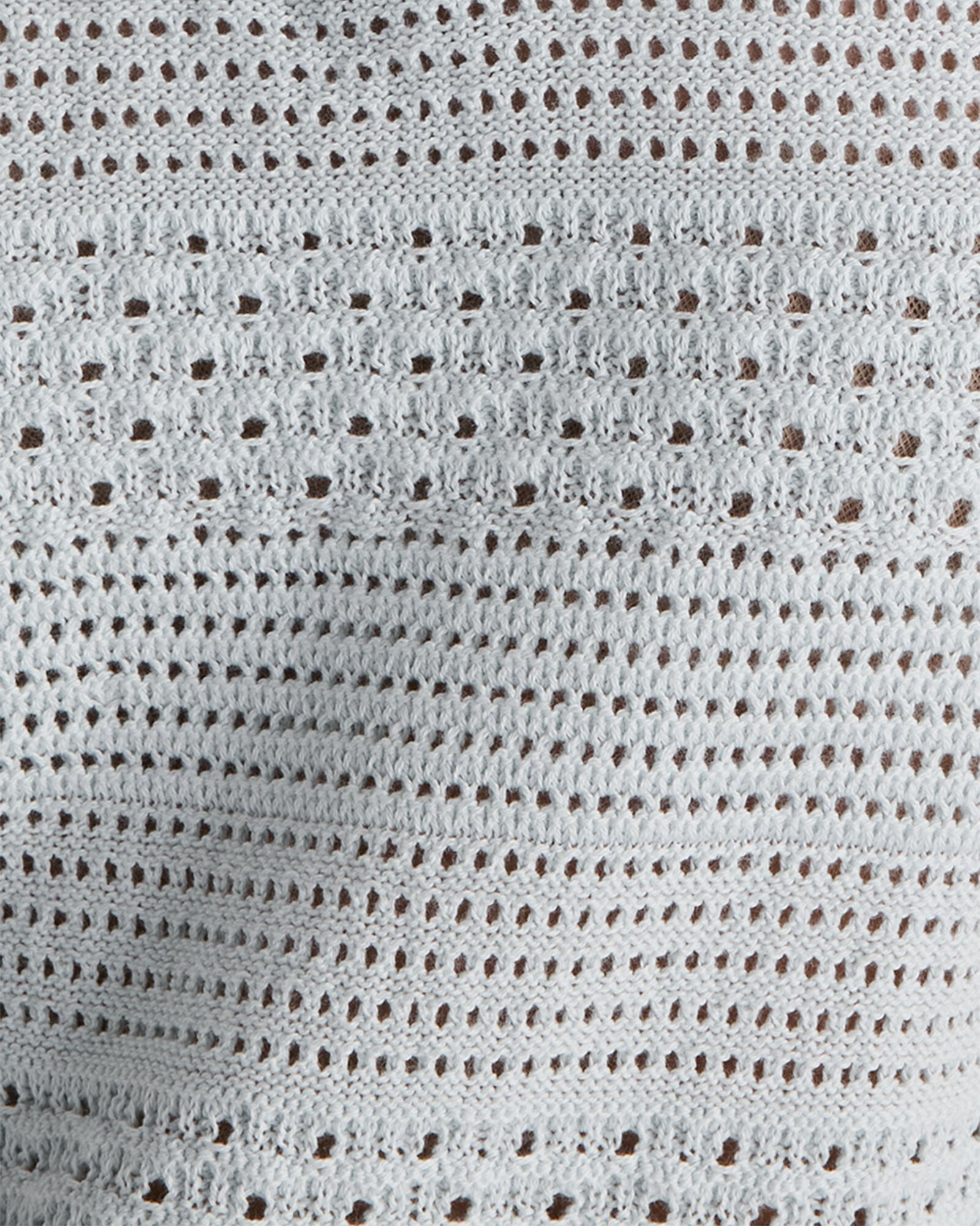 Cotton Mixed Stitch Johnny Collar Sweater