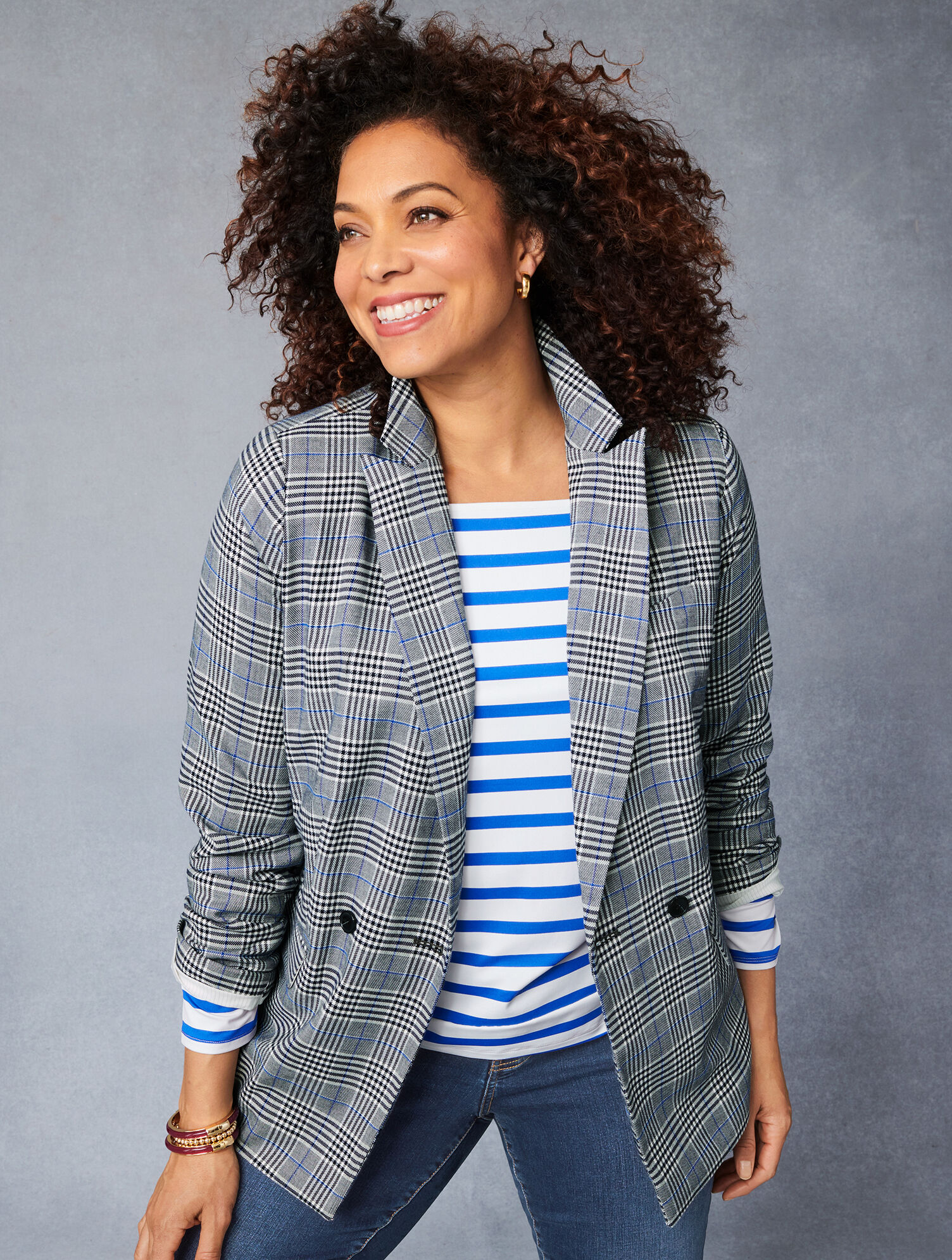 Glen Plaid Blazer