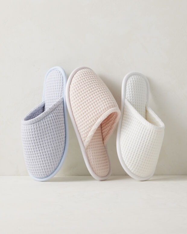 Organic Cotton Terry Waffle Slippers