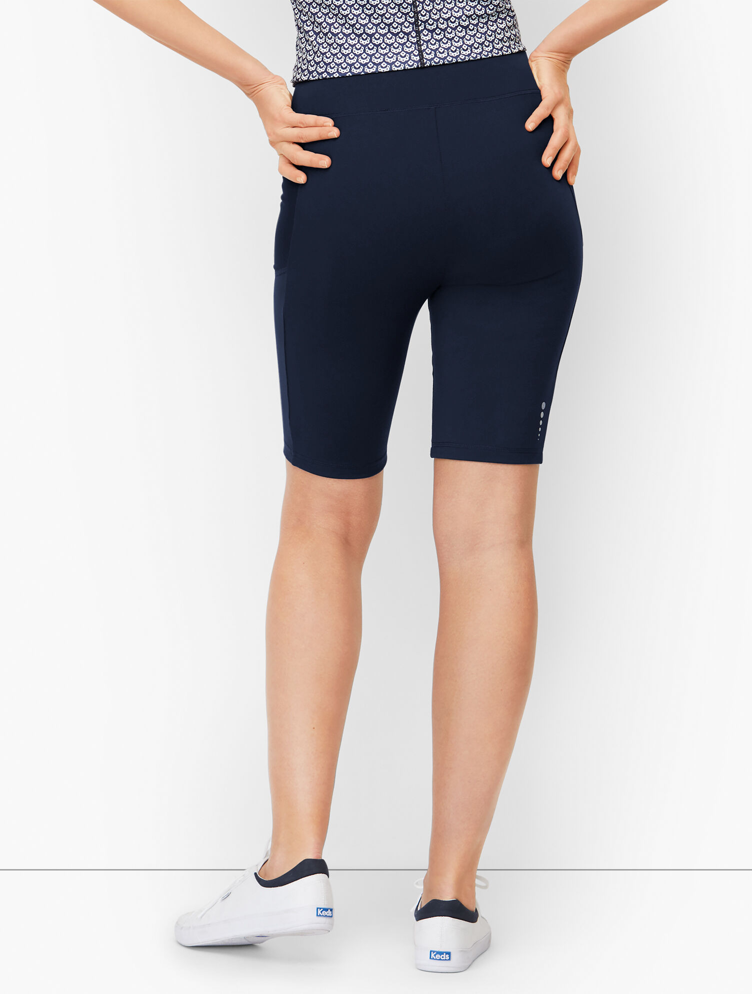 On the Move Mesh Detail Bike Shorts