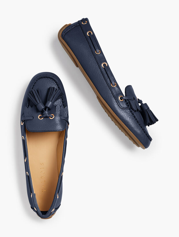 Everson Driving Moccasins - Pebble Leather | Talbots