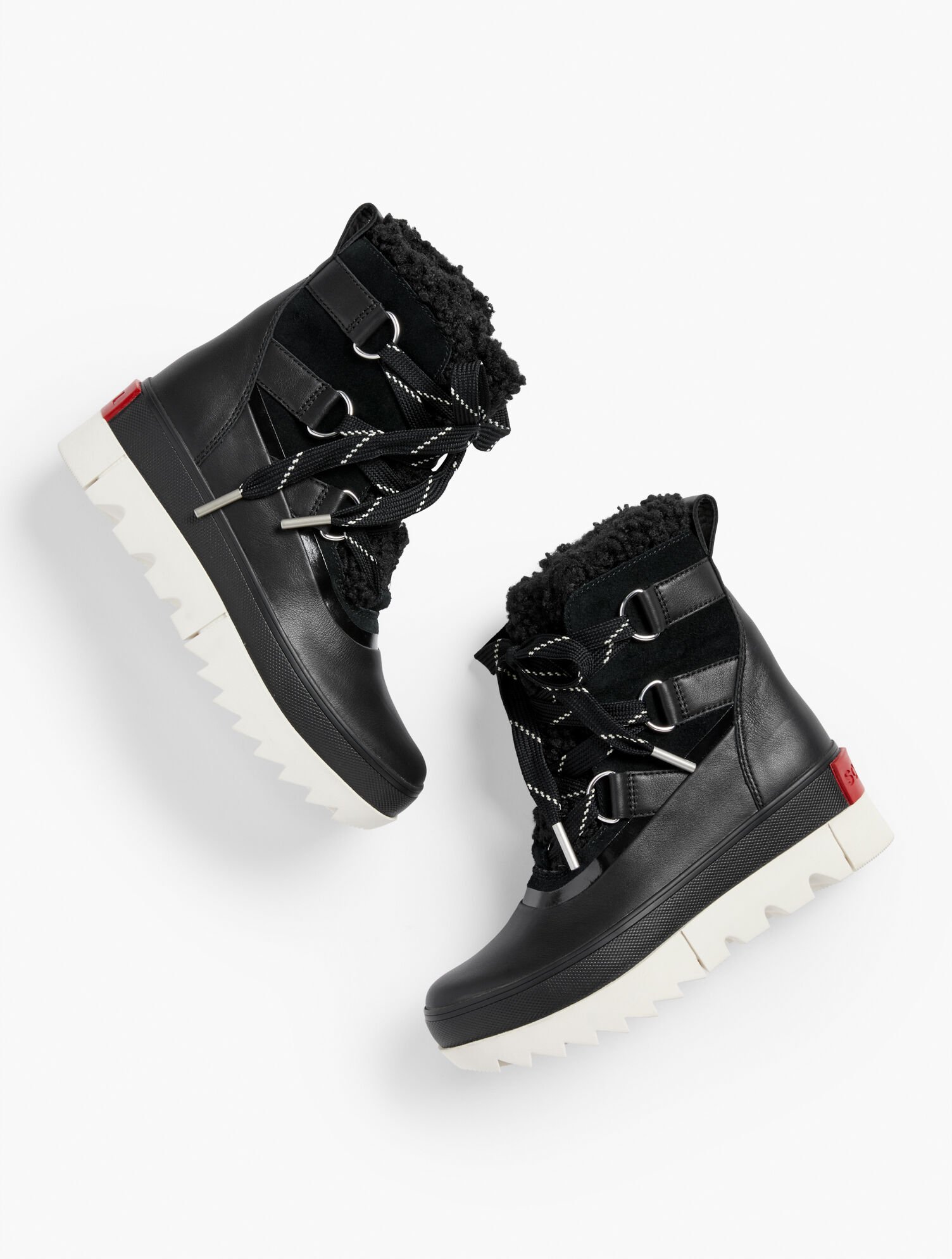 Sorel Joan Of Arctic™ Shearling Trim Waterproof Leather Boots