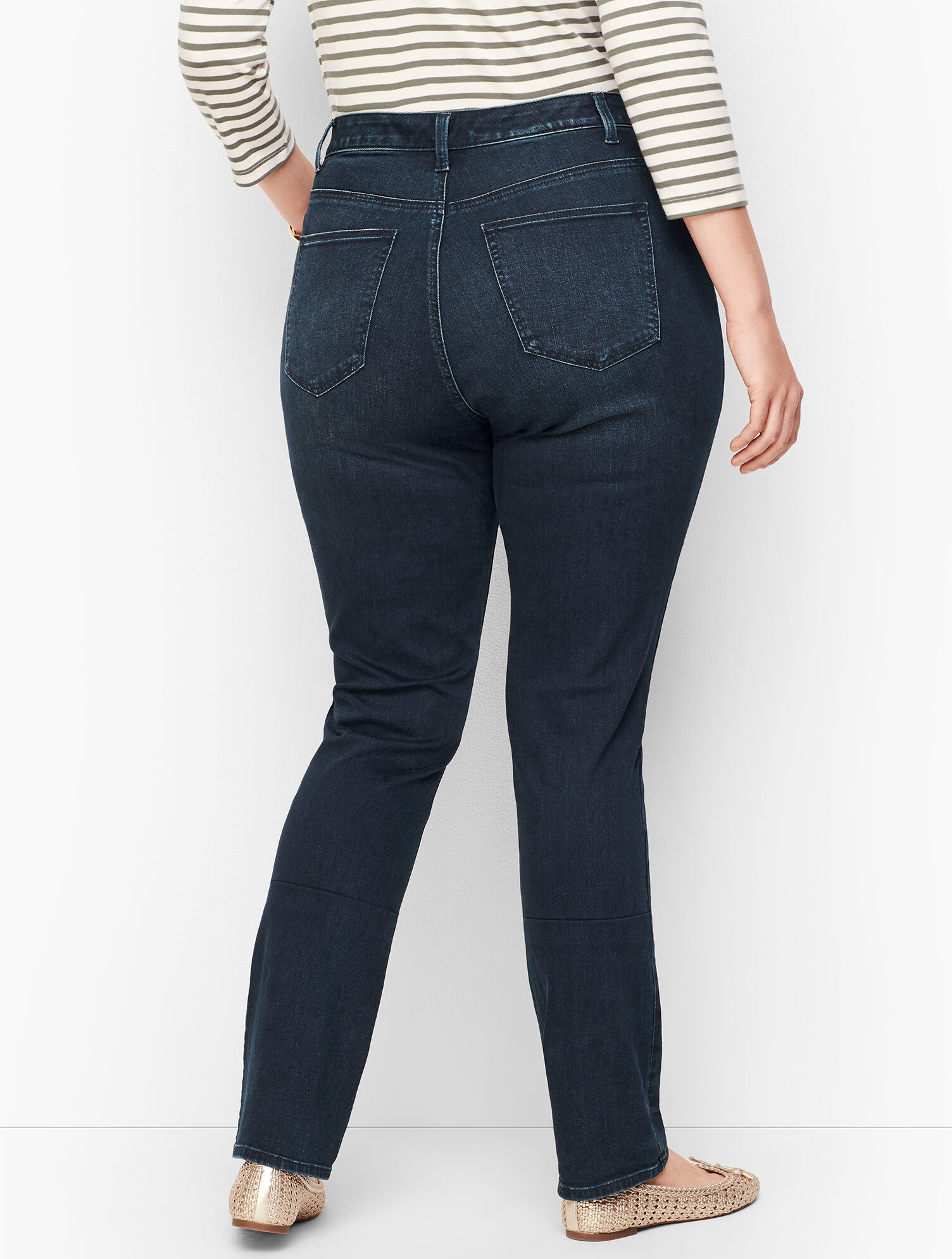 Plus Size High-Waist Straight Leg Jeans - Marco Wash