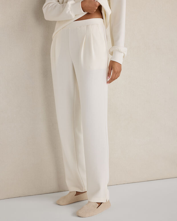 Double Knit Pleated Pants