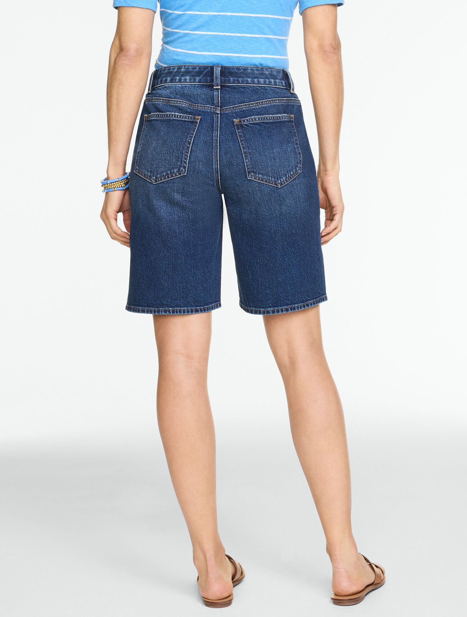 Relaxed Denim Shorts - Monroe Wash