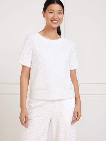 Towel Terry Crewneck Tee - Seashell