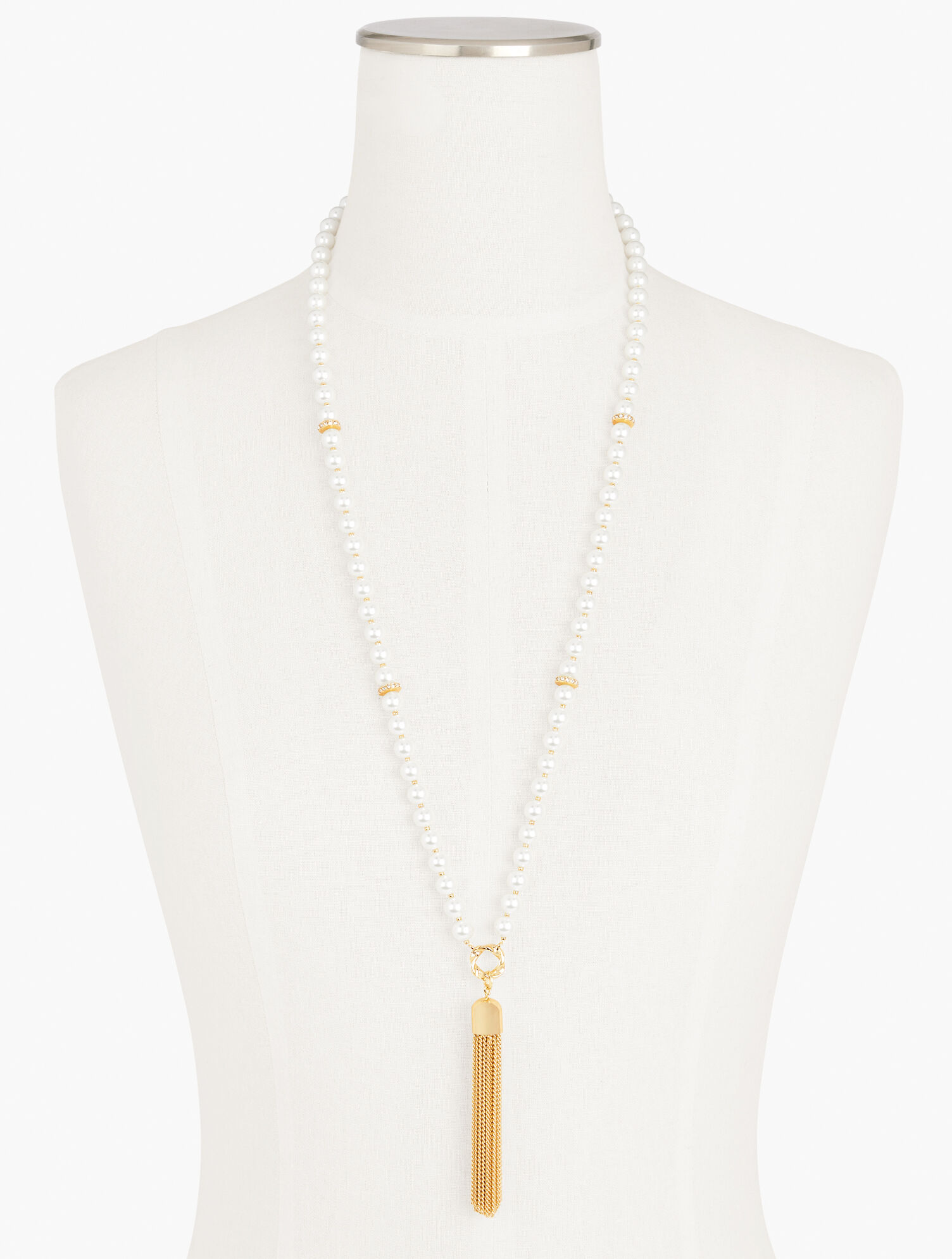 Talbots Neckless Tassel Pearl Necklace | Talbots