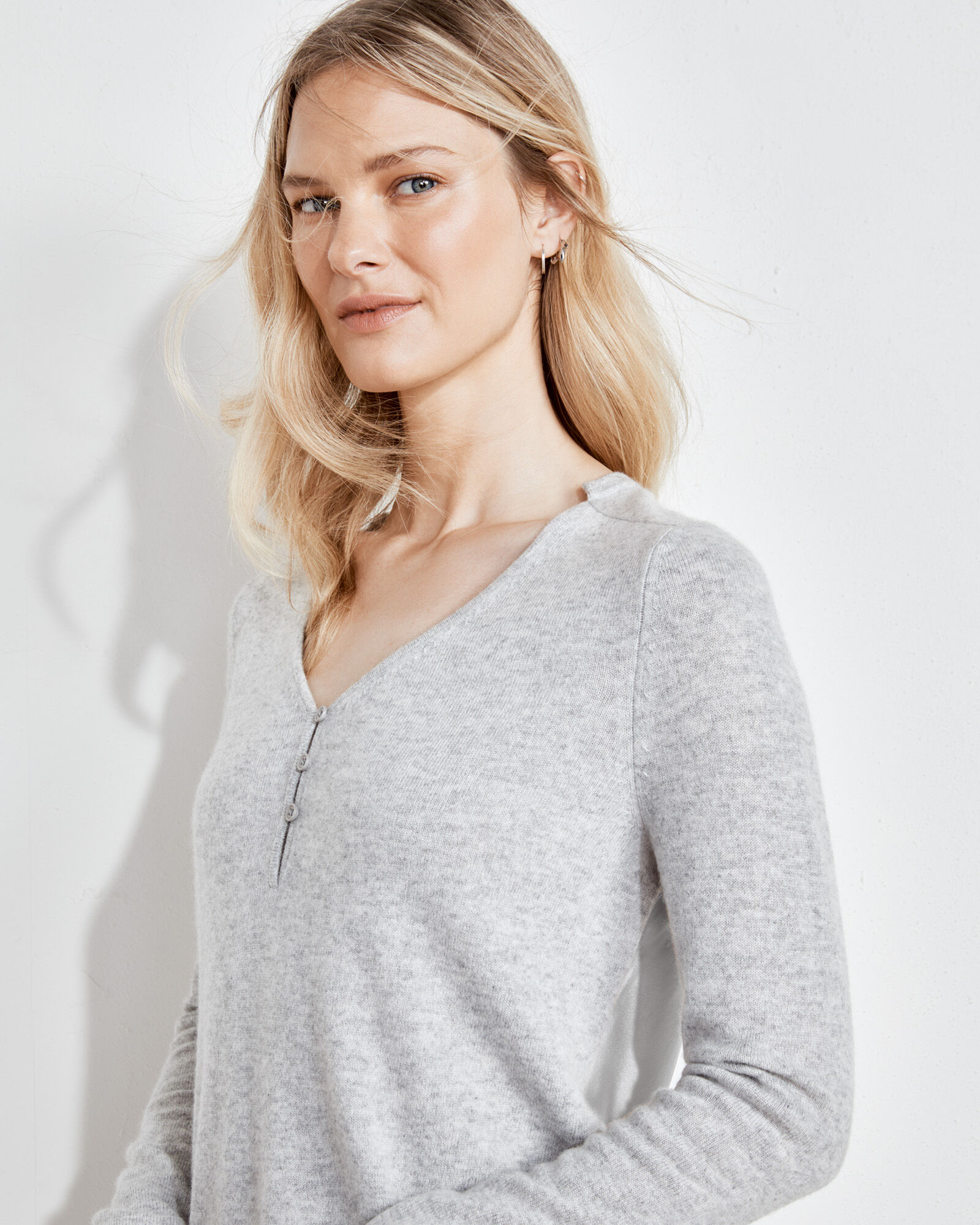 Pure Cashmere Silk Back Sweater​