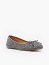Penelope Quilted Ballet Flats - Charcoal Grey Flannel