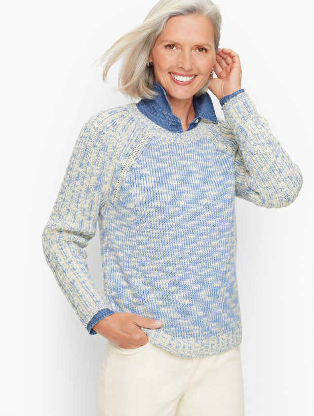 Marled Knit Crewneck Sweater