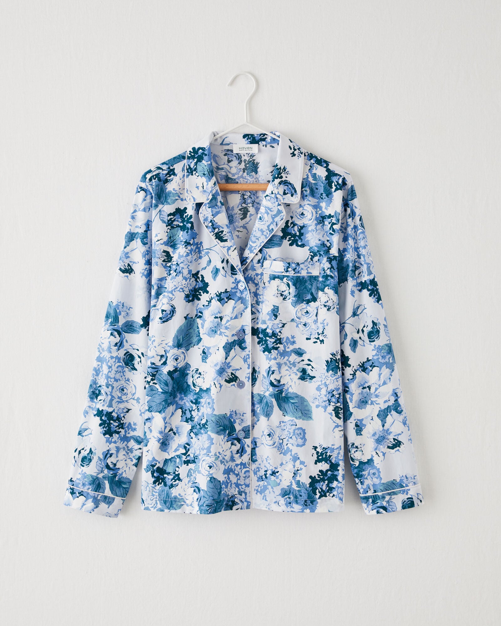 Organic Cotton Poplin Floral Sleep Top