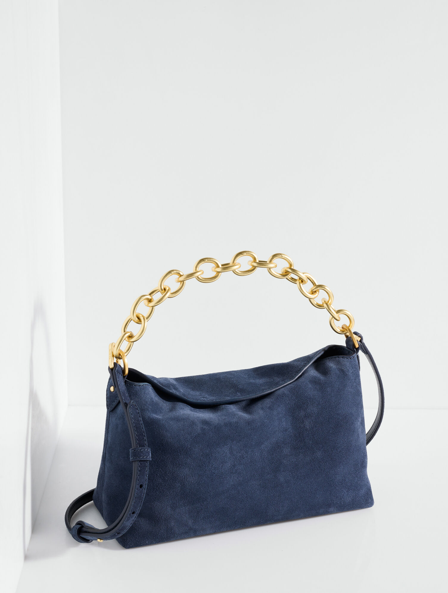 Ivy Chain Suede Hobo Bag