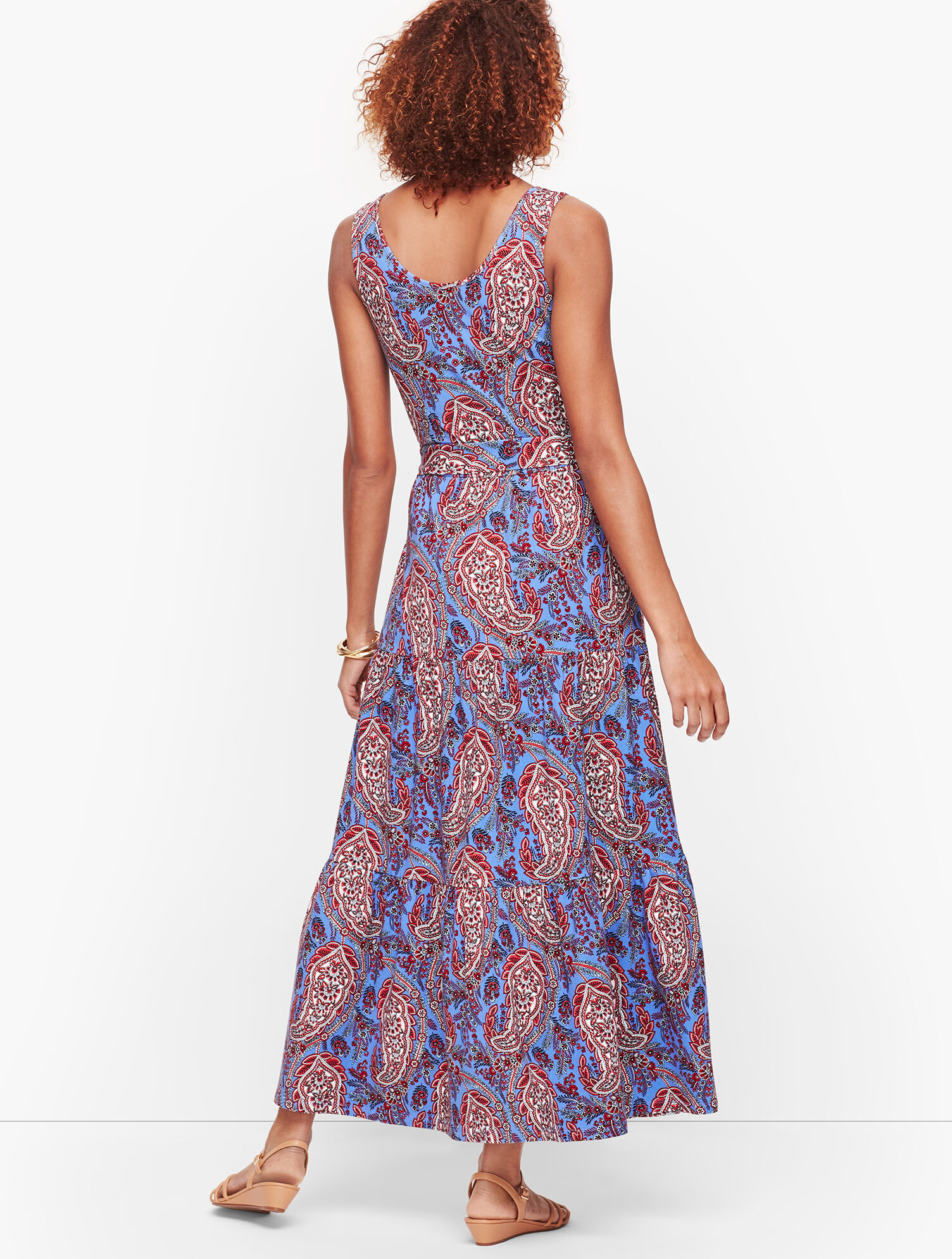 Paisley Tiered Midi Dress