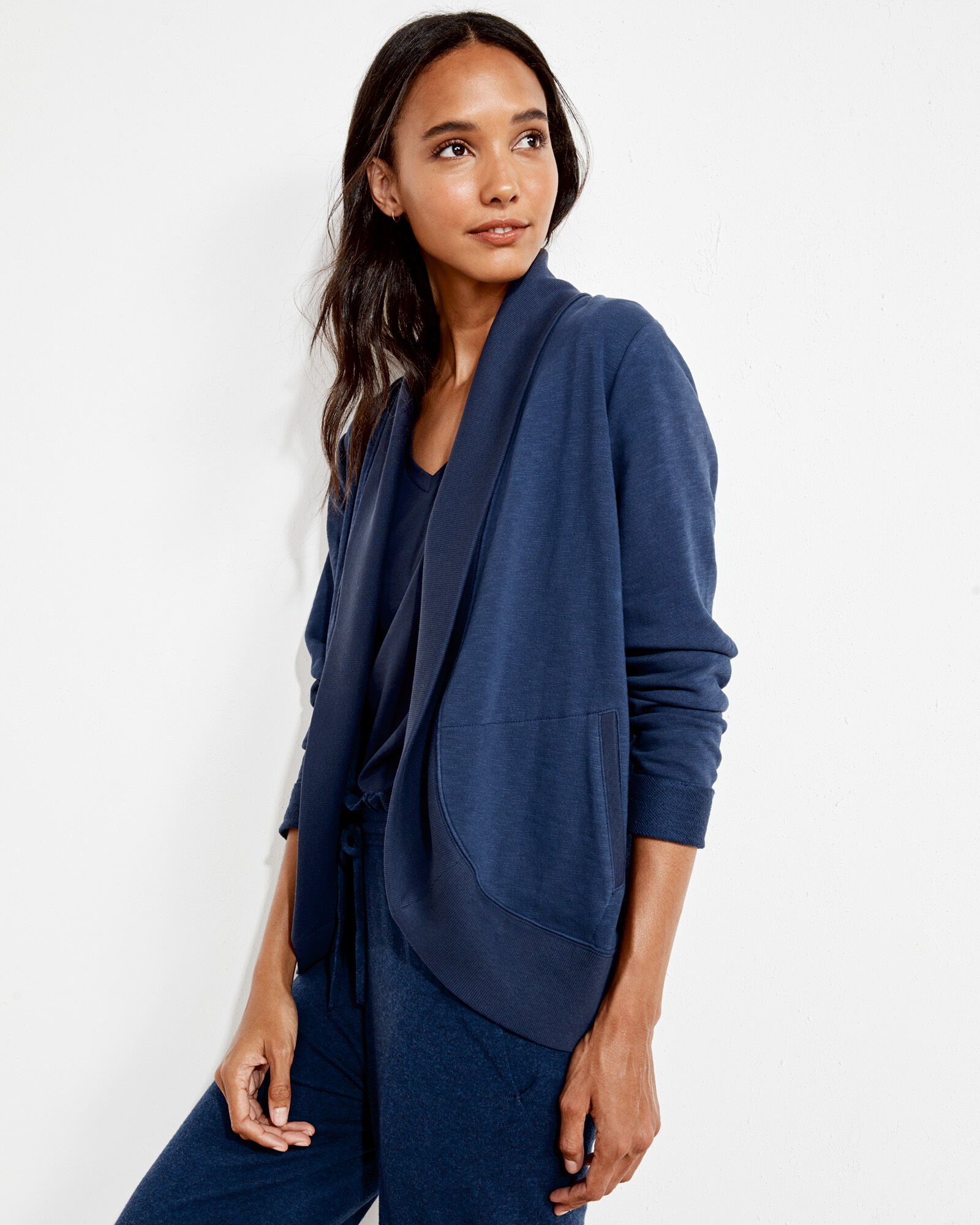 Cotton Slub French Terry Cocoon Cardigan | Haven Well Within