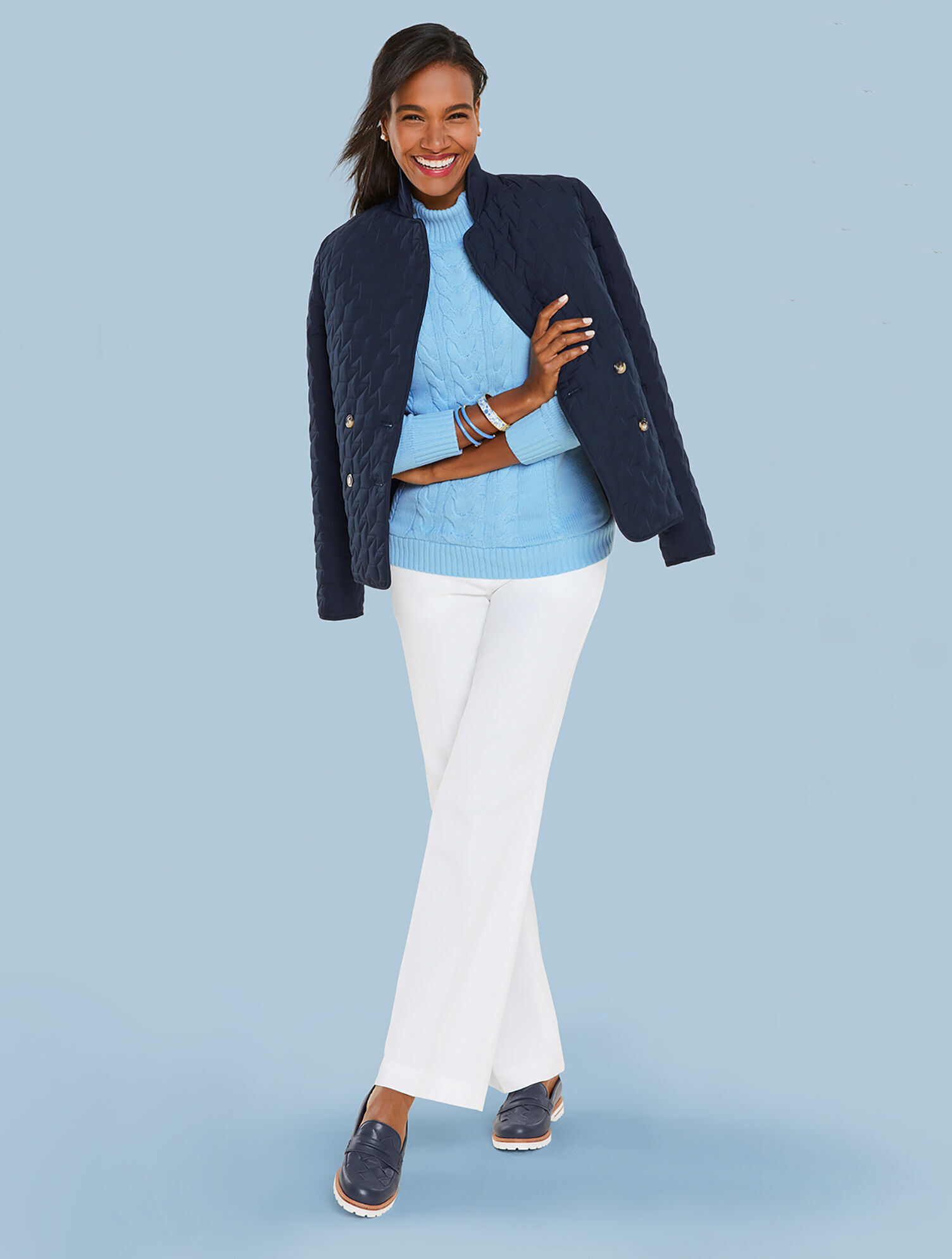 Twill Wide Leg Pants | Talbots