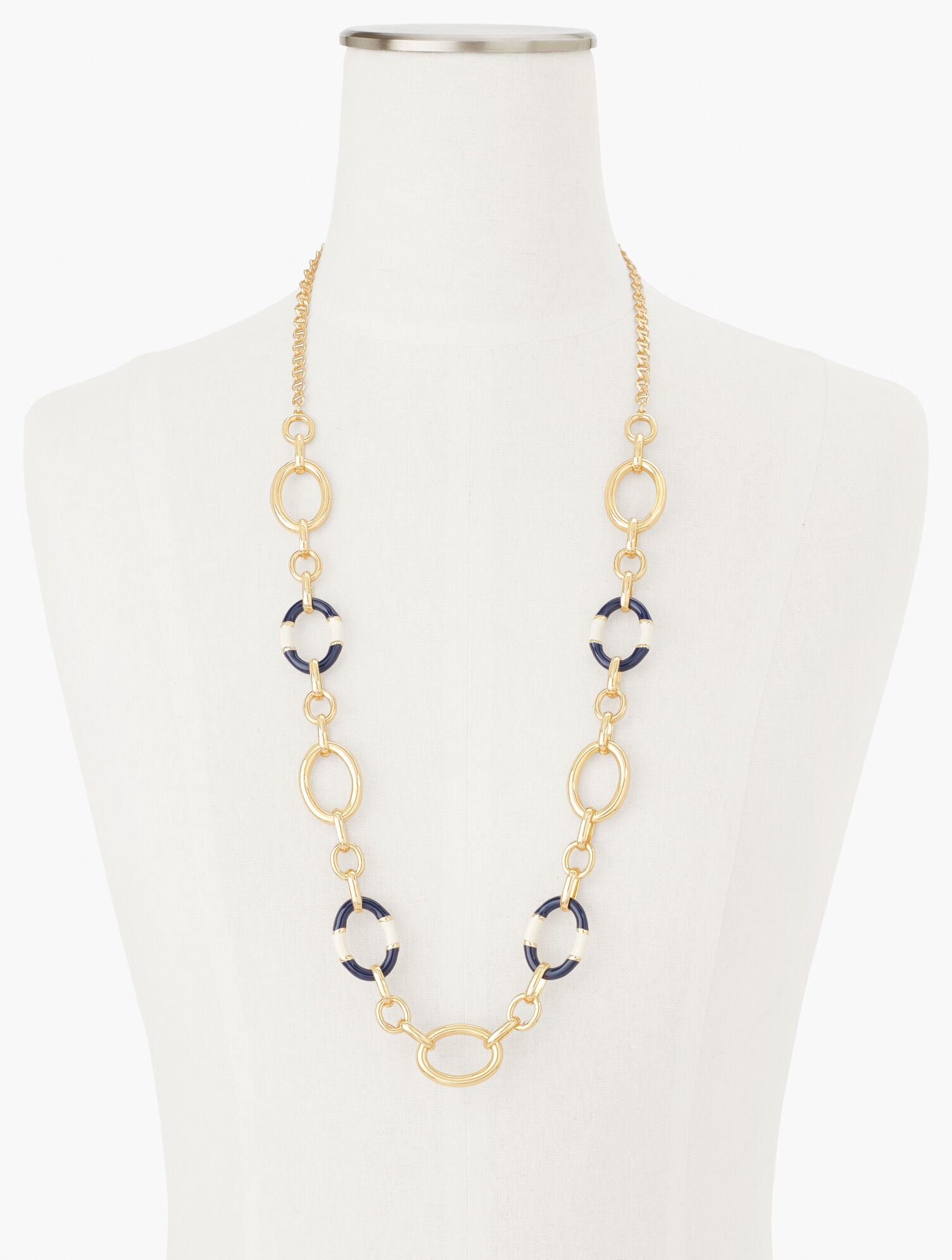 Nautical Stripe Long Necklace