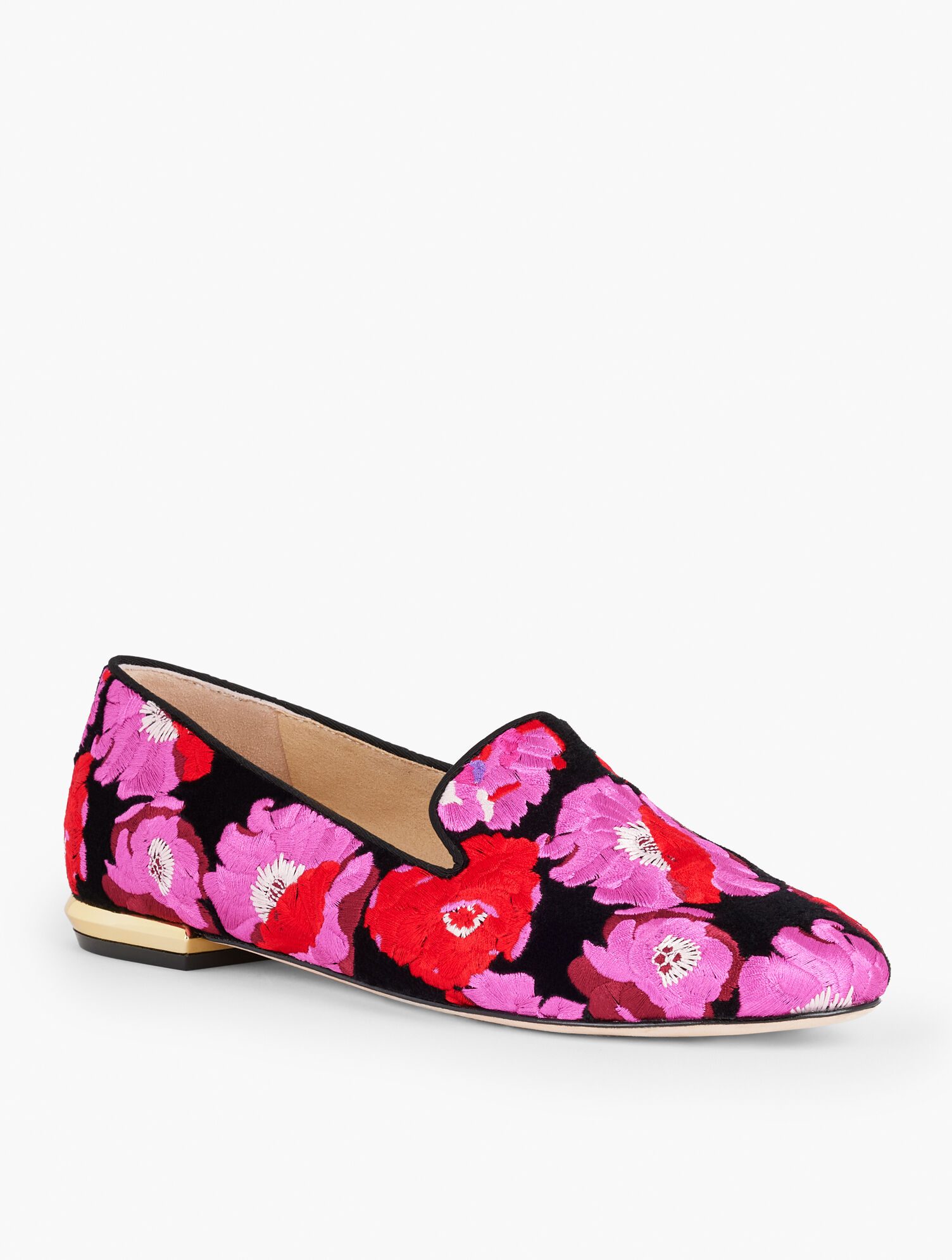 Ryan Velvet Loafers Floral Talbots - Main Image