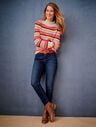 Mockneck Sweater - Happy Stripe