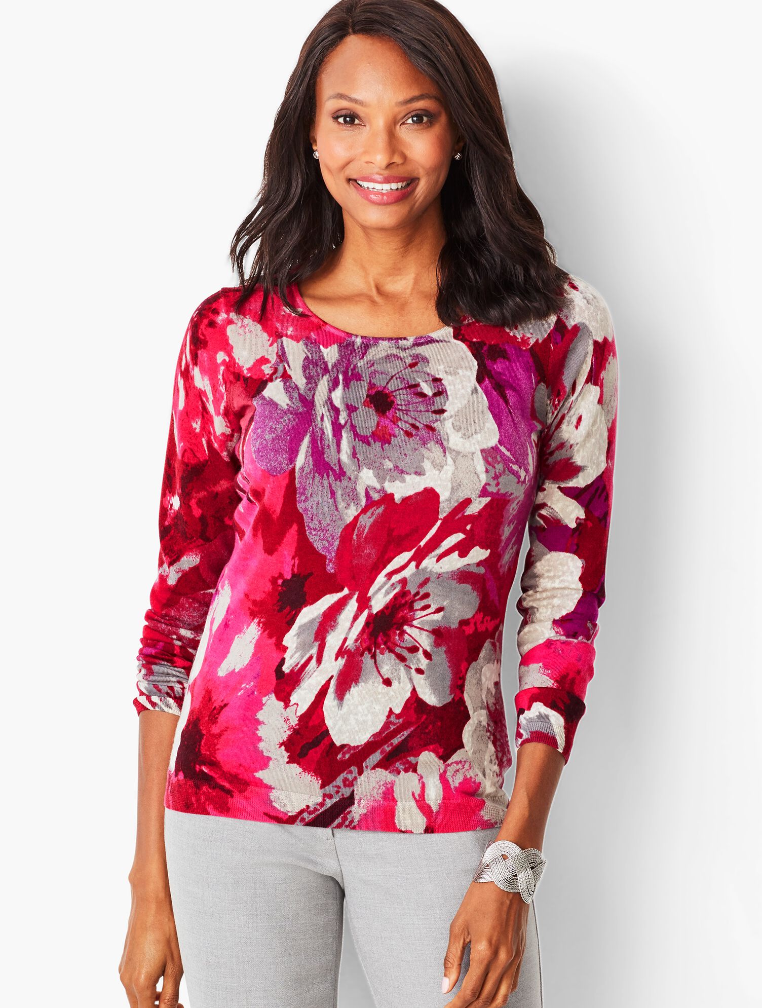Perfect Merino Sweater - Floral Print