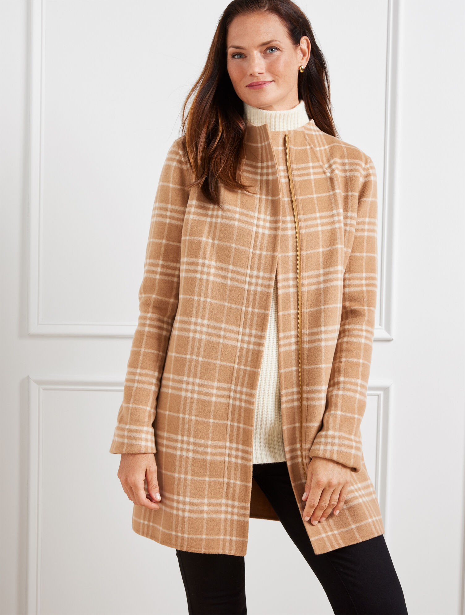 Windowpane Double Face Jacket | Talbots