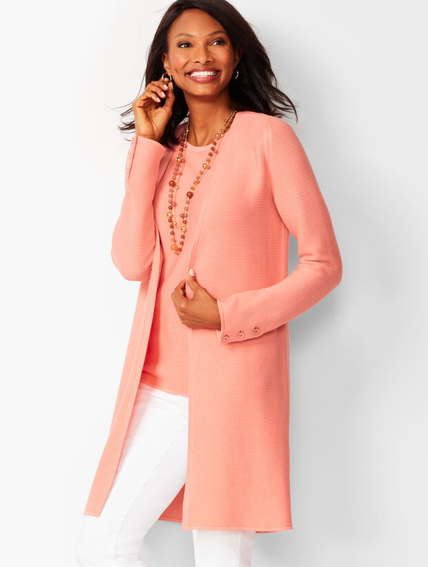 Open-Front Modern Ottoman Cardigan - Solid