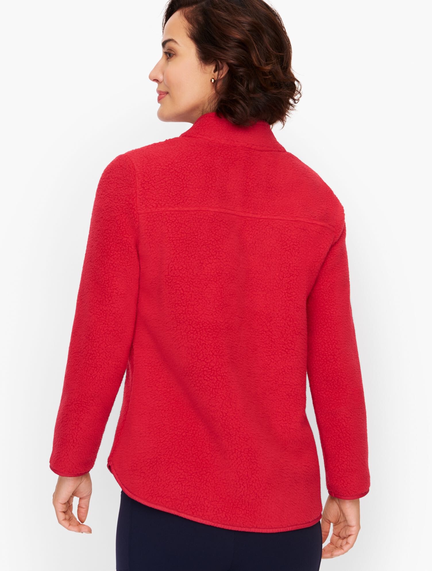 Sherpa Woven Trim Jacket - Solid