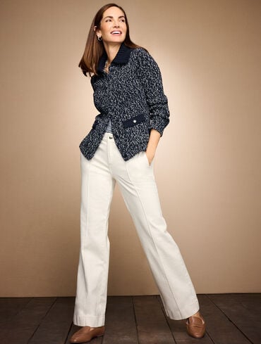 Sweater Jacket - Marl Stripe