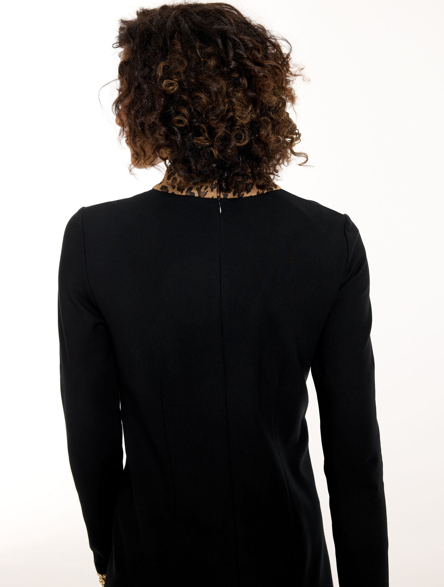 Polished Ponte Dress - Leopard Jacquard - thumbnail 3