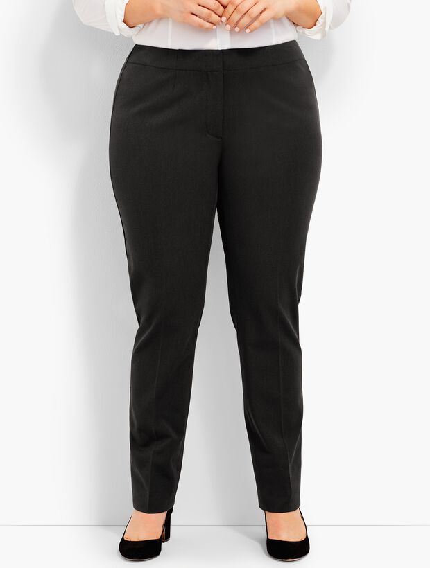 plus size womens dress pants Plus Size High Waisted Wide Leg Crepe Knit Dress Pants