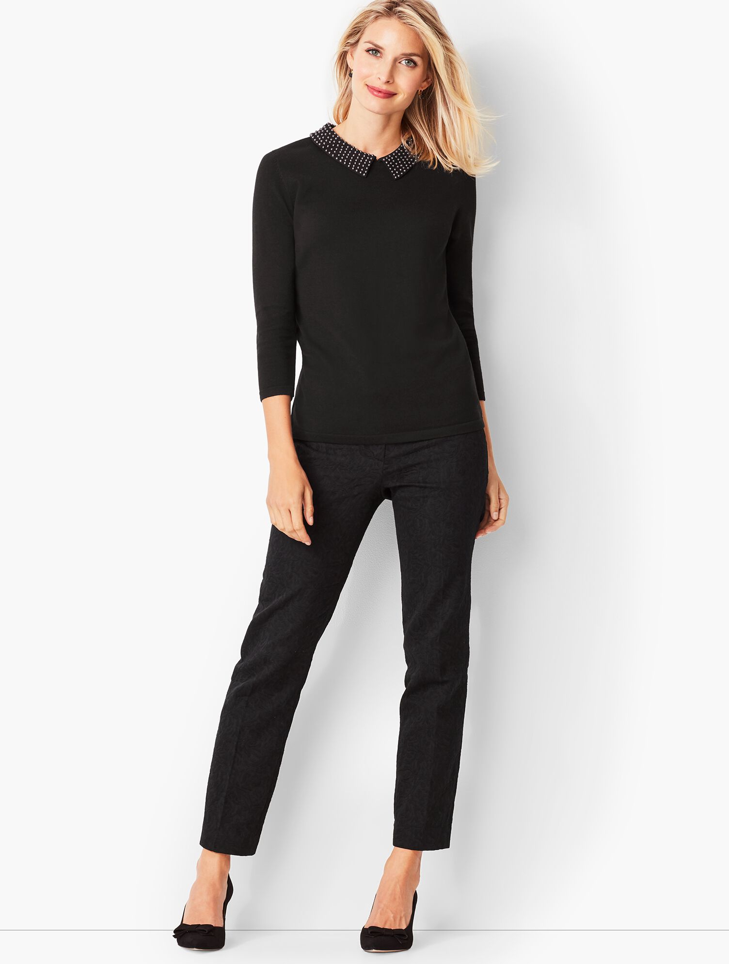 Pearl-Embellished Top