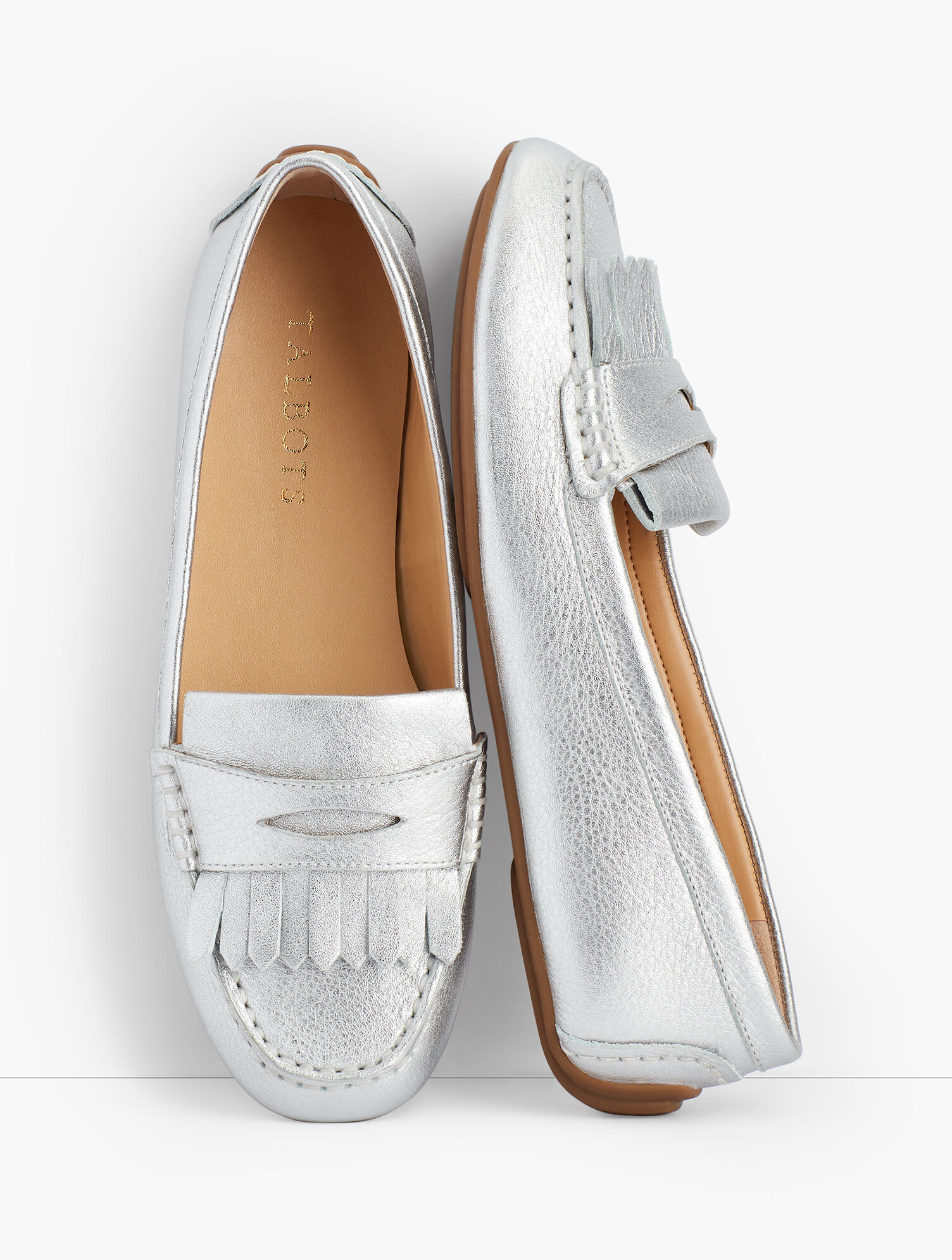 Everson Kiltie Penny Keeper Driving Moccasins -Metallic
