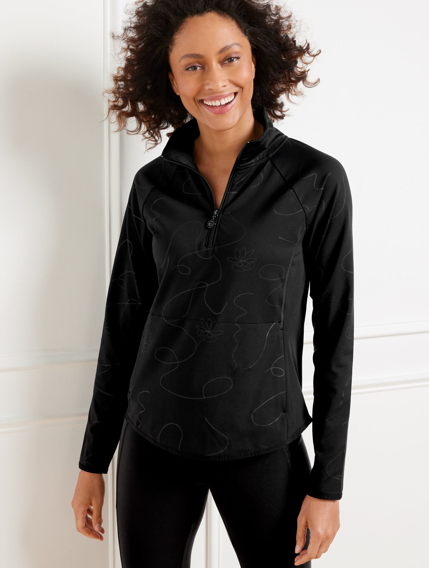 Out &amp; About Half-Zip Pullover - Linear Floral