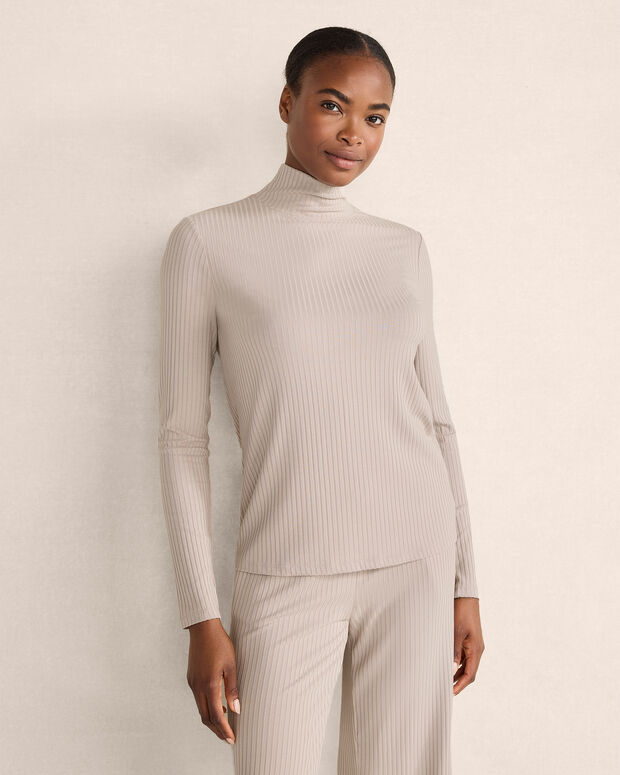 Wide Rib Modal Turtleneck